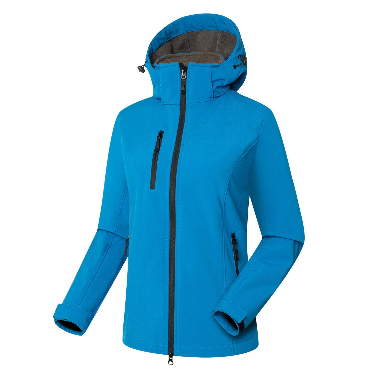Women's Composite Softshell Jacket - Windproof Fleece Lined Outdoor Hiking Coat With Warm Thermal Insulation For Casual Wear