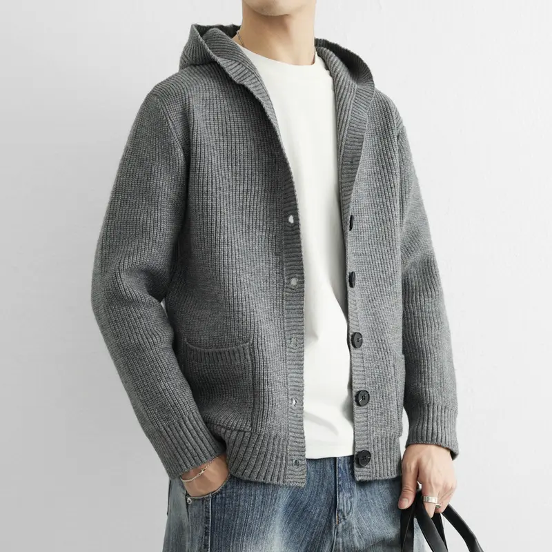 Korean-style Solid Color Trendy Casual Hooded Sweater