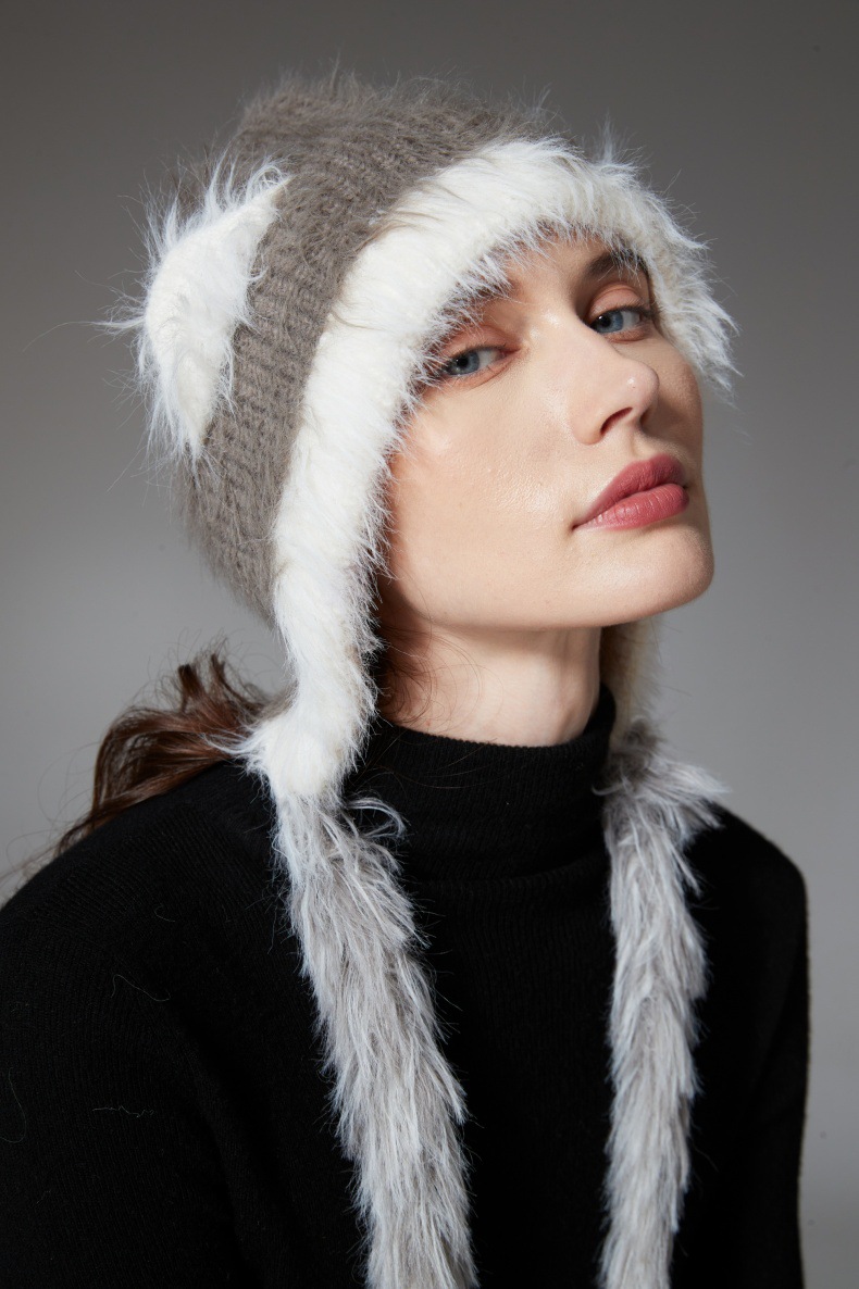Cat Ears Mink Wool Ear-Protection Knitted Hat — Cozy Animal Ear Beanie
