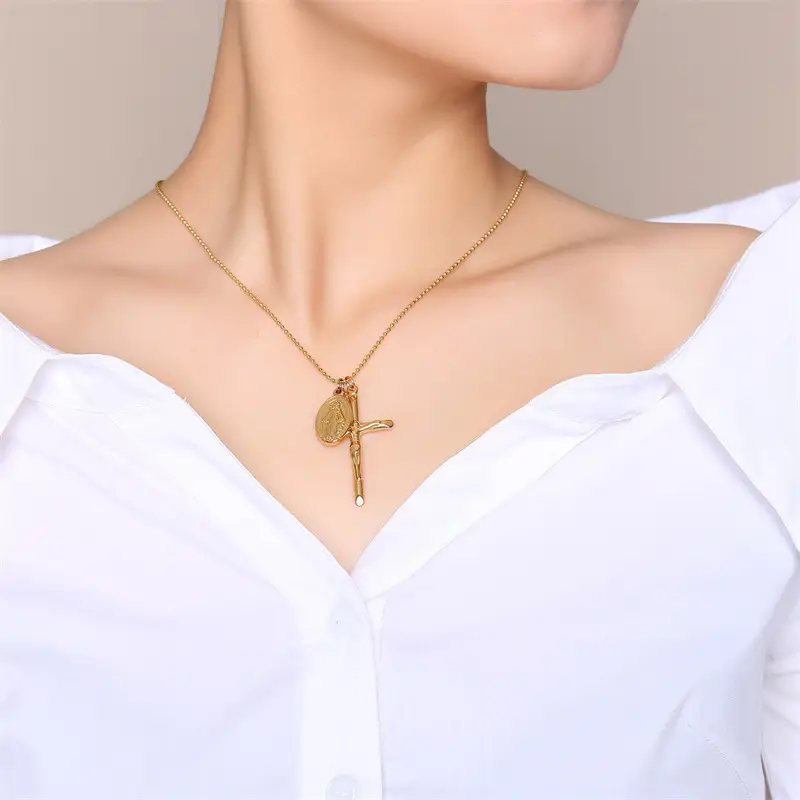 Pendant Sweater Chain Stainless Steel For Women