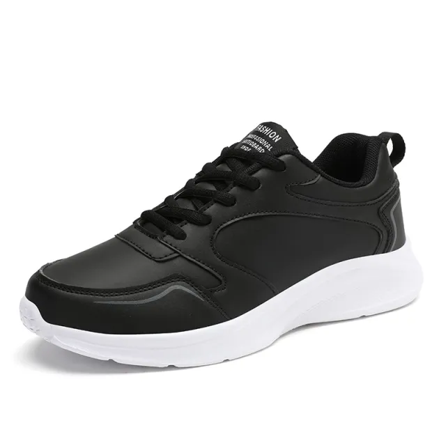 Leather Waterproof Casual Sneaker Girls Flat Black - Shop at LoveMi