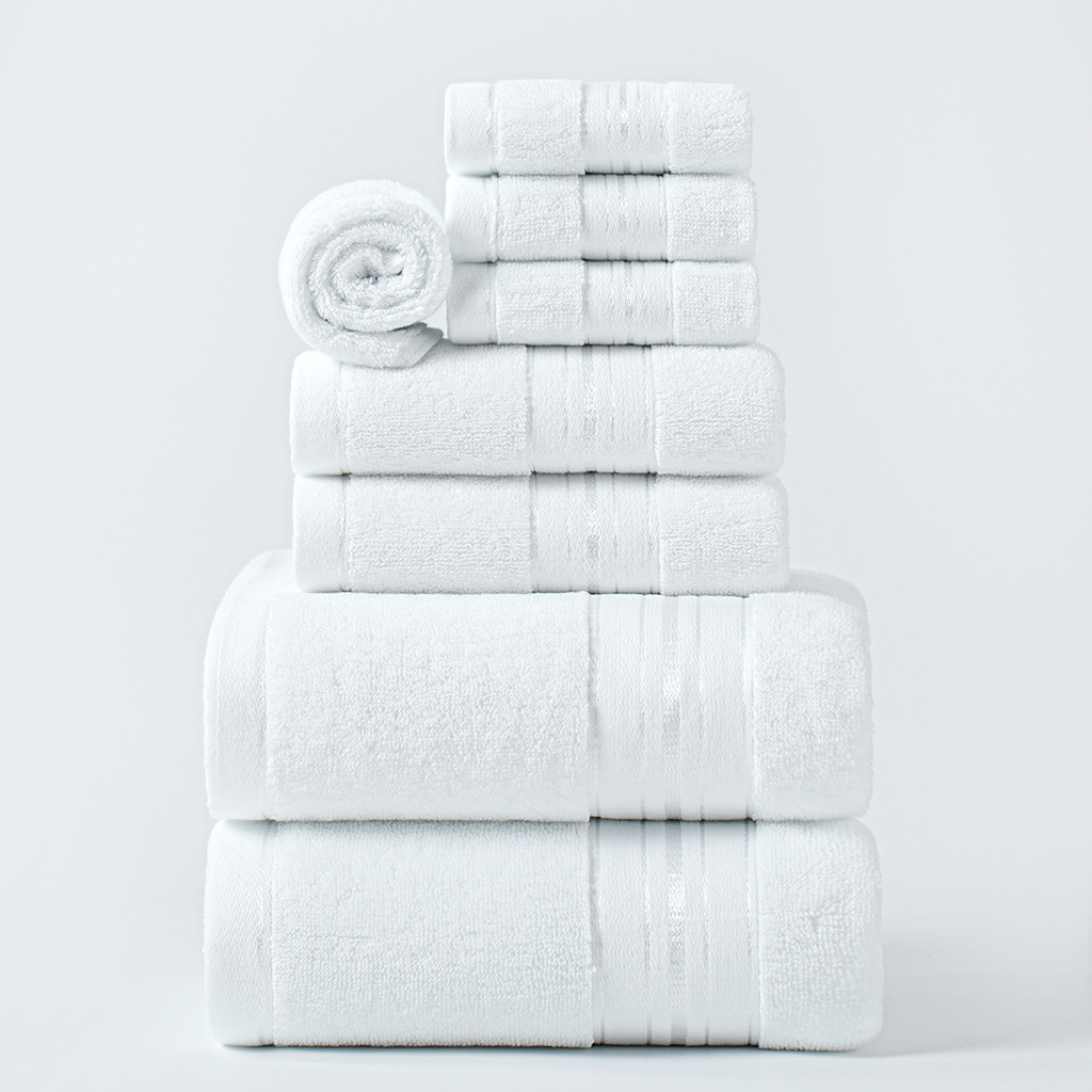 Pure Cotton Bath Towels For Home Use  Absorbent Towel Set For Adults 9