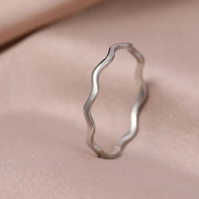 Hot selling Minimalist Metal plated Ring For Women White Gold - Shop at LoveMi