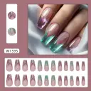 French Wear Nail Glossy Blue And Purple view 4