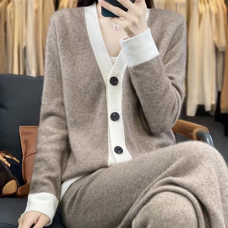 Casual Knitted Wool Two-piece Women's Clothing Loose