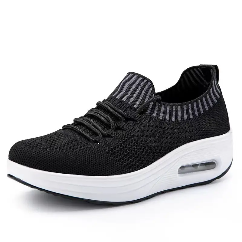 Mesh Low-top Air Cushion Thick Bottom Female Mesh Surface Breathable Shoes