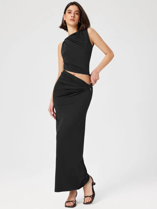 Solid Color Slim Fit Comfortable Fashion Suit Black - Shop at LoveMi