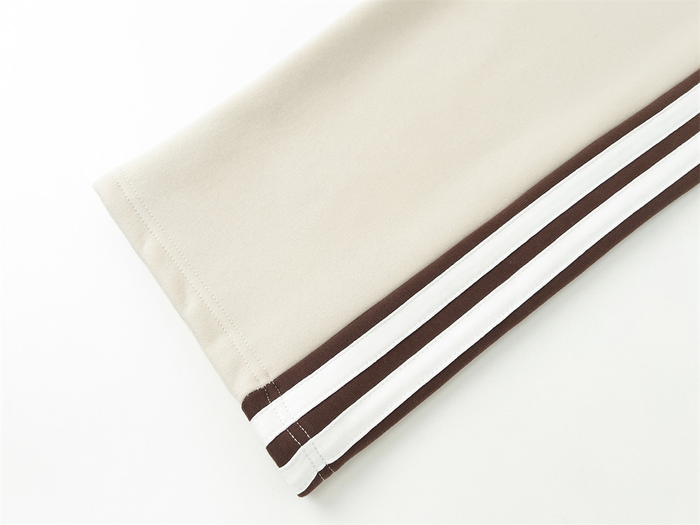 Men's Side Ribbon Matching Striped Loose Straight Pants - Image 6