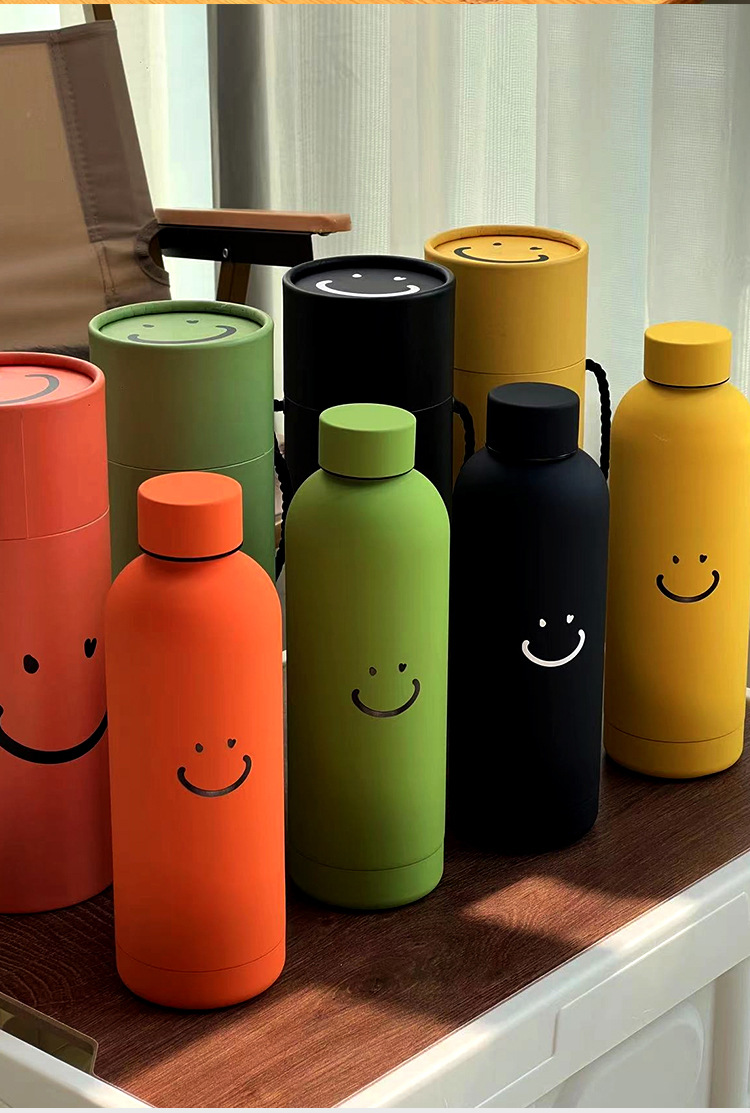 Title 7, Smile A Narrow Mouthed Bottle Cute Portable Ins...