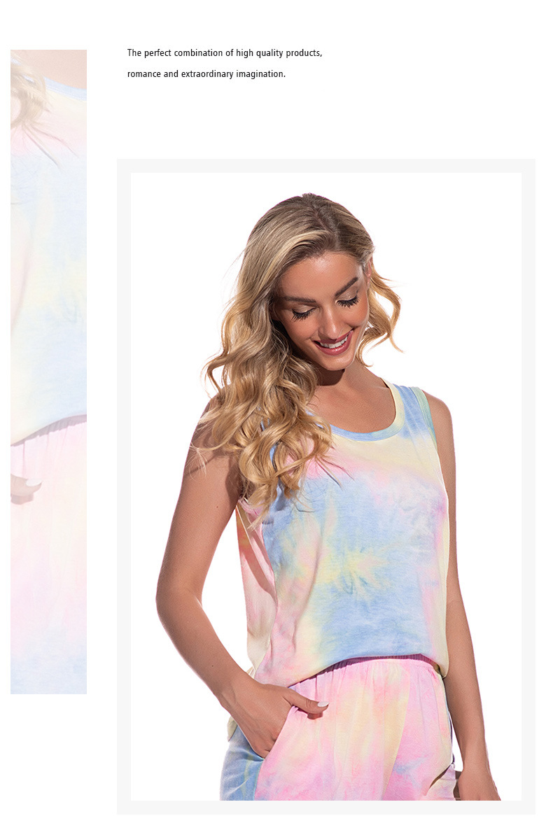 Title 12, Color Tie-dyed Modal Cotton Pajamas Women