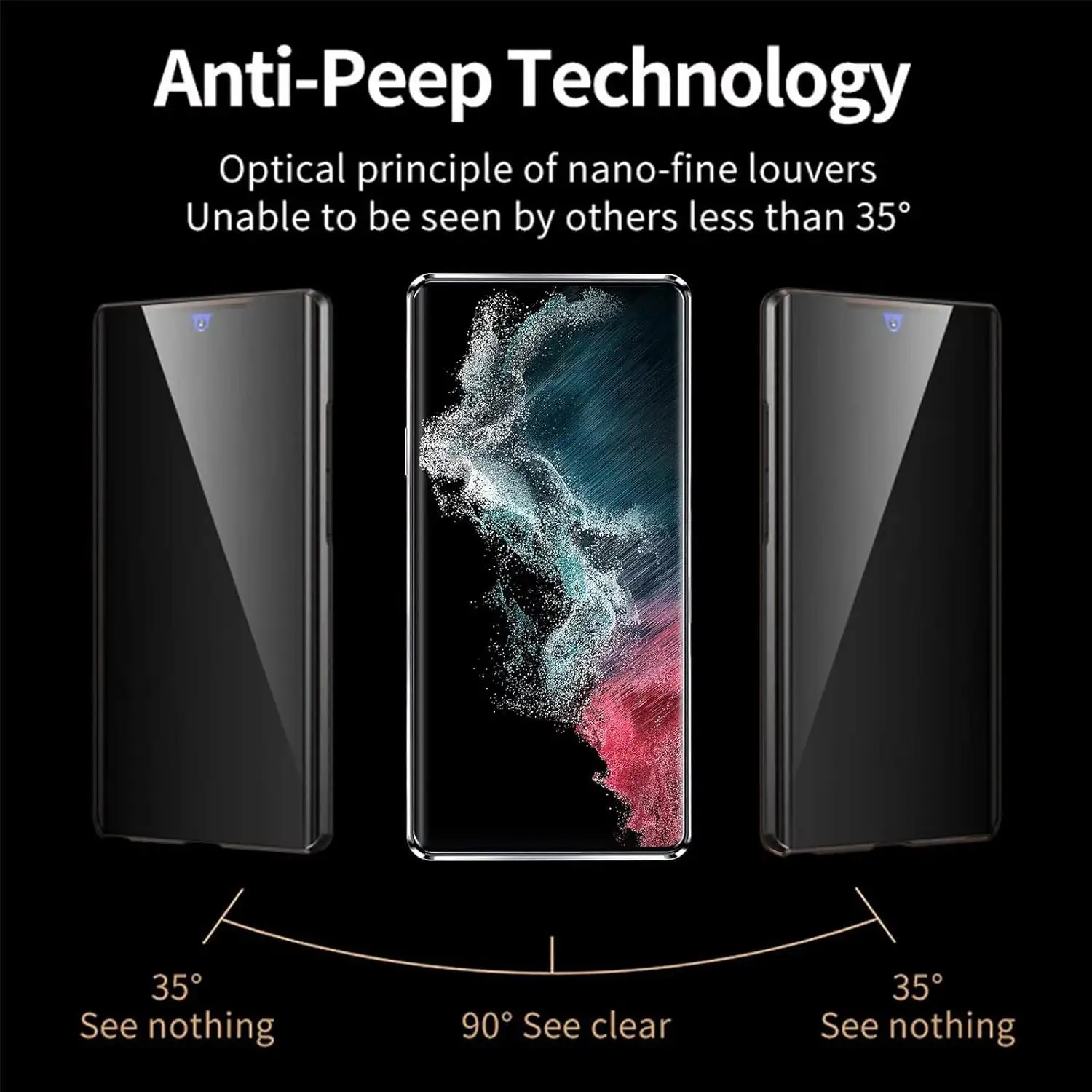 Peep-proof Phone Case Double-sided Glass Metal Magnetic