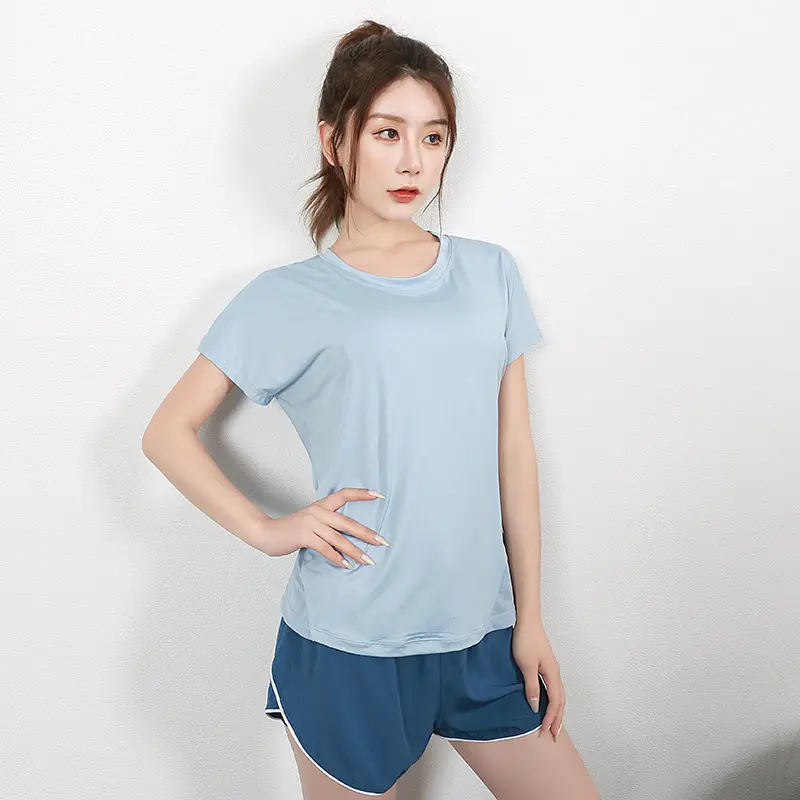 Yoga Clothes SpringSummer New Sports Short Sleeve