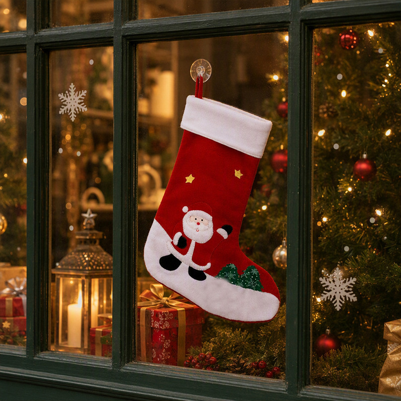 Cartoon Christmas Stocking Ornament Pendant Prop