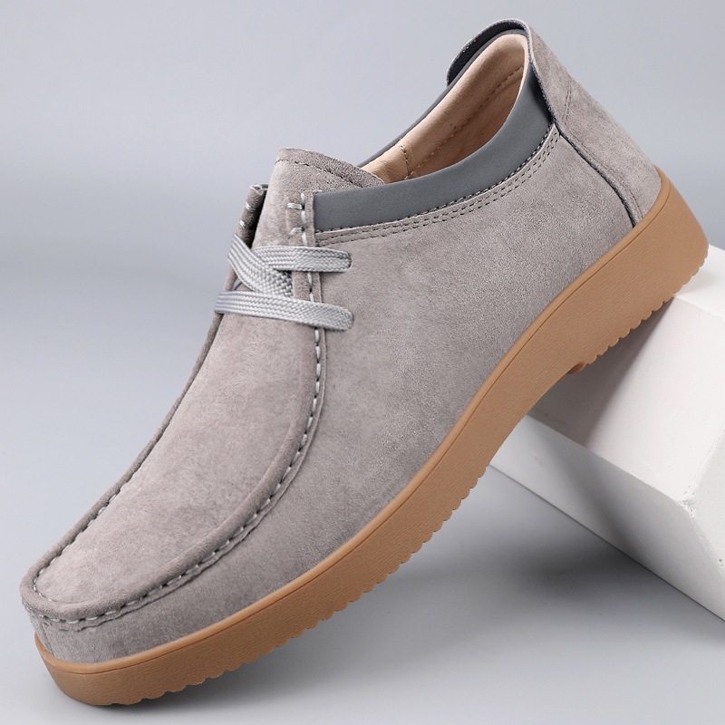 Men's Lace-Up Leather Business Low-Top Casual Shoes