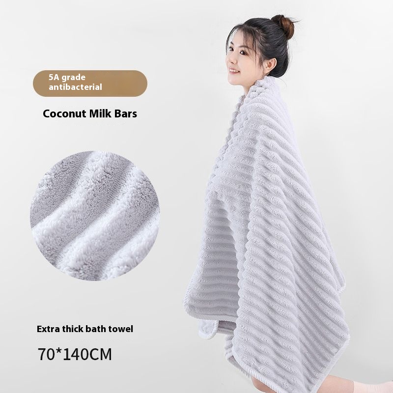 Candy Bar Bath Towel Gray