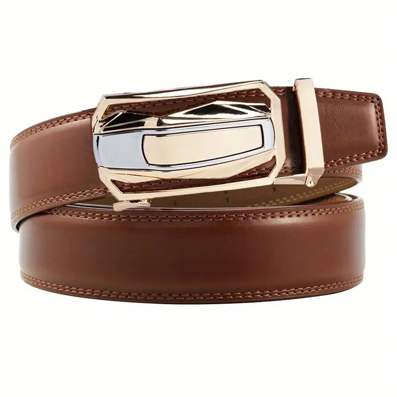 Mens Cowhide Double-Layer Cowhide Stylish Business Casual All-Match Belt For Trousers