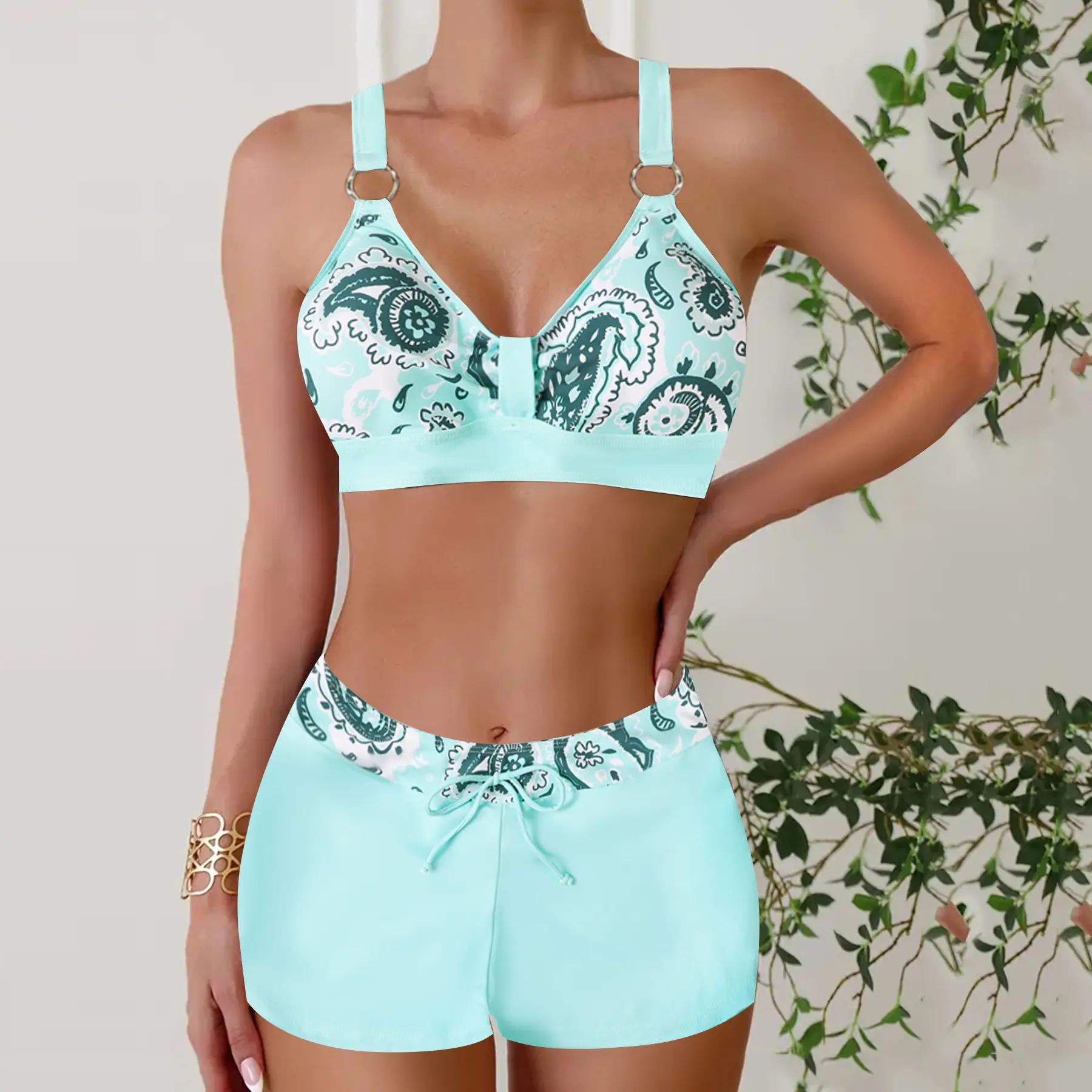 Conservative Low-rise Womens Two-piece Bikini