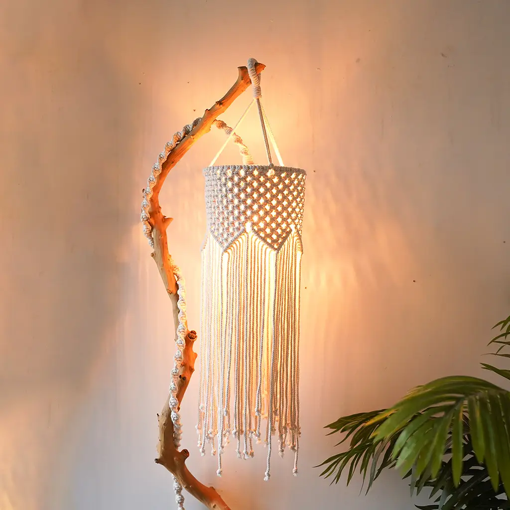 Hand-woven Home Chandelier Homestay Hotel Wedding Decoration Lampshade Bohemian Tapestry Lighting