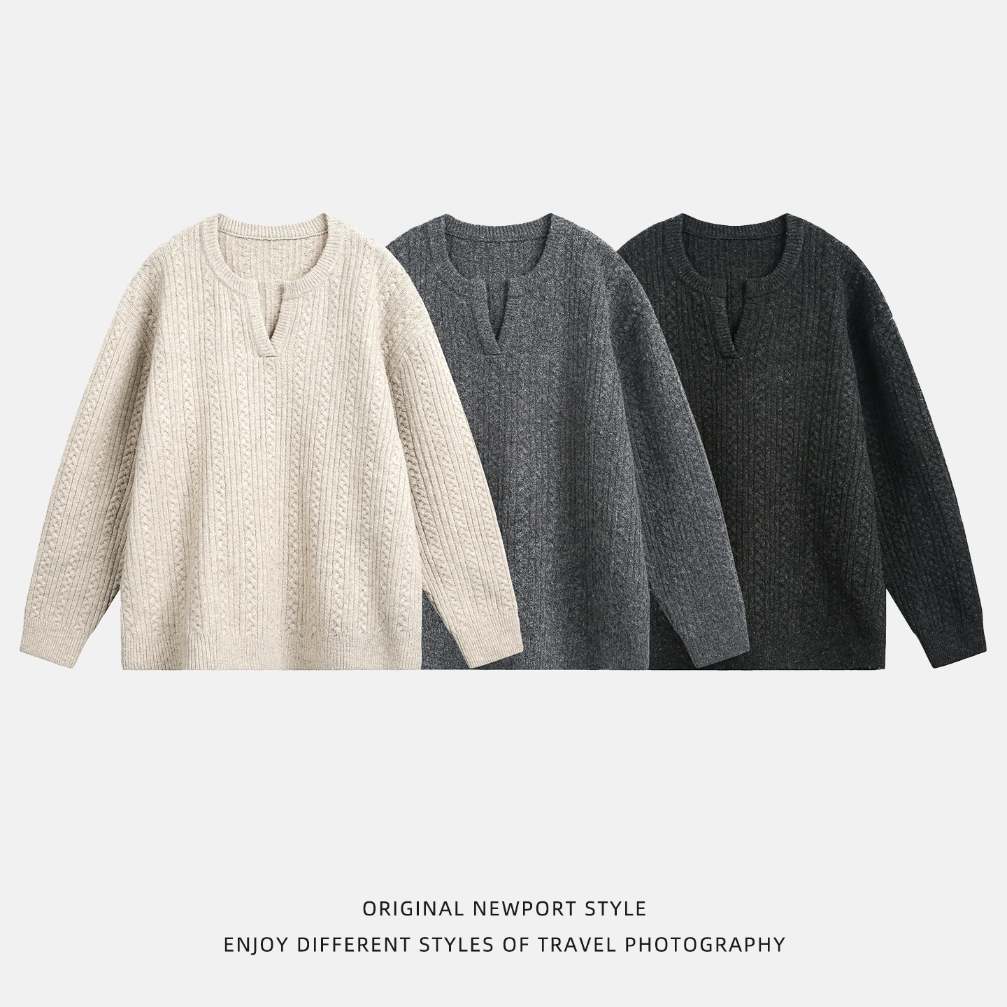 Retro Loose-fit Heavyweight Textured Knit Sweater Cardigan