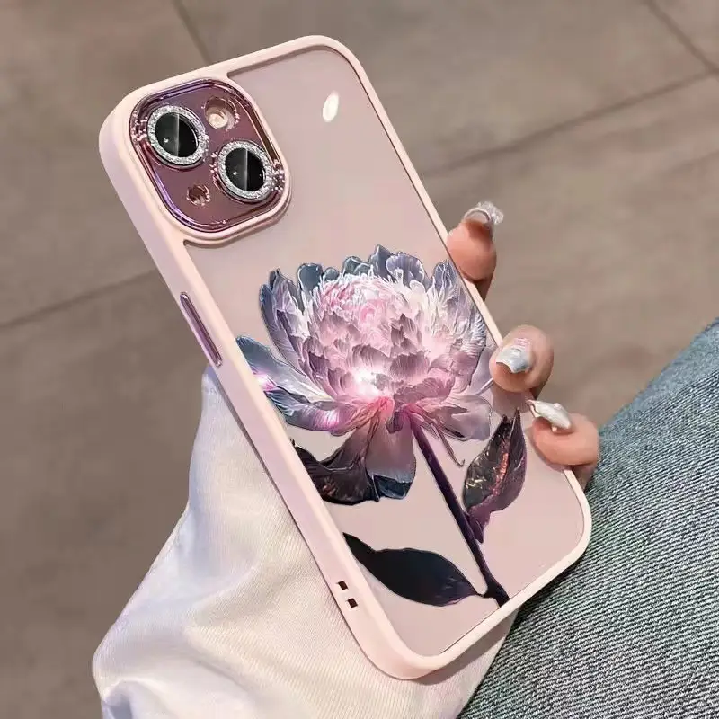 Epiphyllum Suitable Phone Case Pack With Glitter Lens Protector