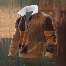 New Men's Casual Long-sleeve Hoodie With A Stand-up Collar And Zipper - Image 2