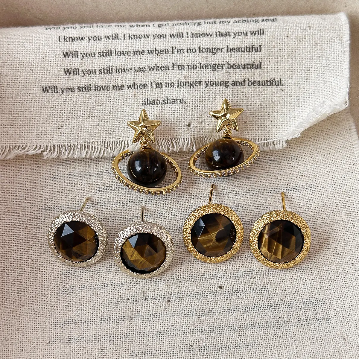Drill-style Minimalist Chic Drop-glaze Earrings