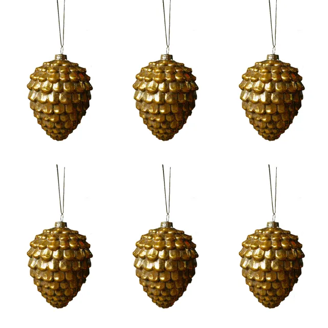 Christmas Pendant Hanging Ornament Plastic Ball Decoration Style 3 6 Pack - Shop at LoveMi