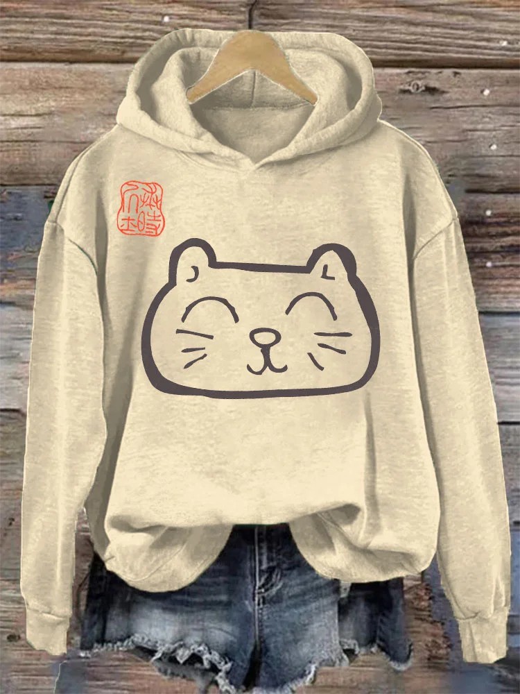 Women’s 3D Digital Print Hoodie – Casual Graphic Sweatshirt
