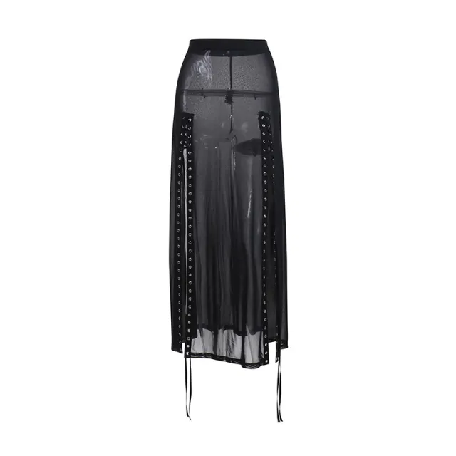 Women's Lace Slim fit See through Mesh Long Dress Maximum Plus Size 022Kg - Shop at LoveMi