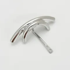 U-shaped Headdress Hairpin Affordable Luxury Style Minimalist Seamless Low Ponytail Hook - Silver - View 1