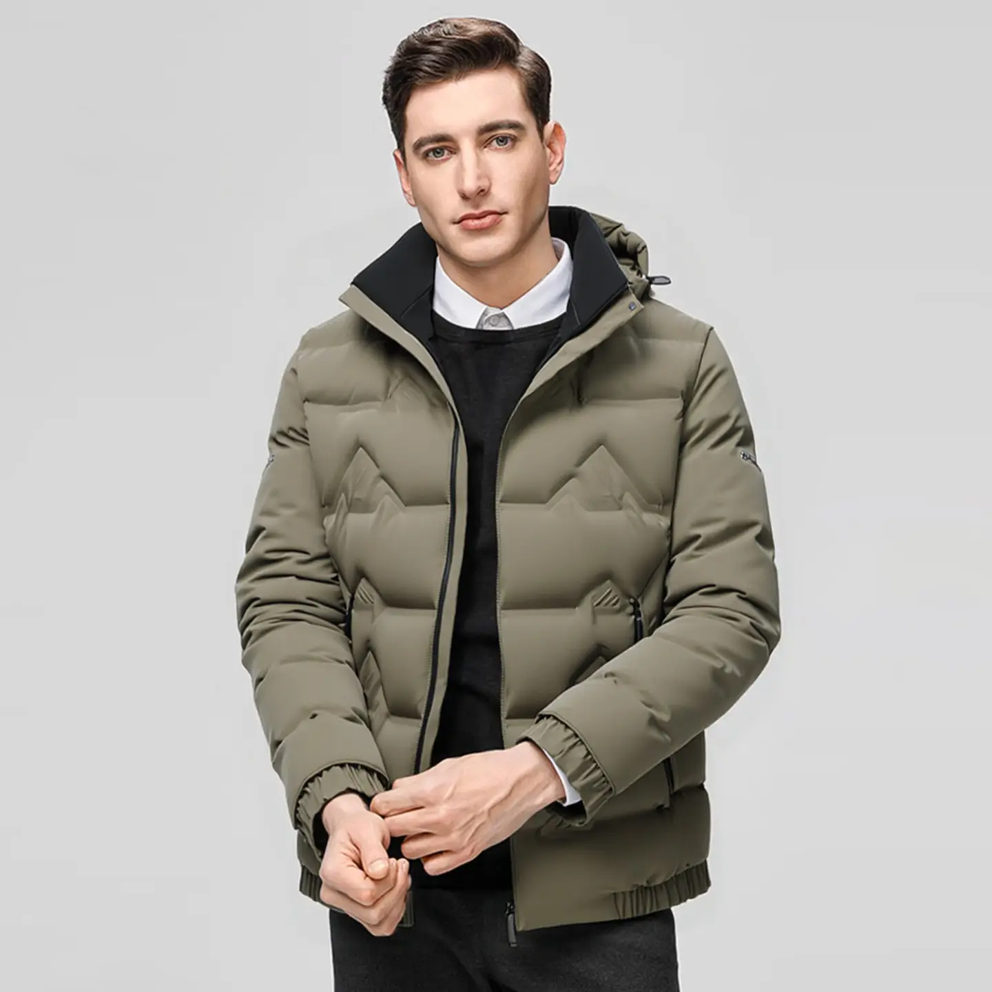 Winter Men's Thick Stand-up Collar Cotton Jacket