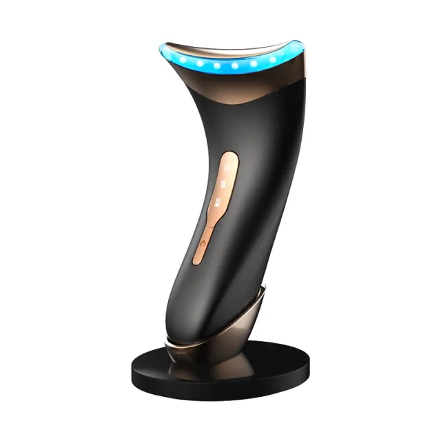 EMS Three color Color Light Neck Beauty Instrument Neck Care Massage Instrument Black - Shop at LoveMi