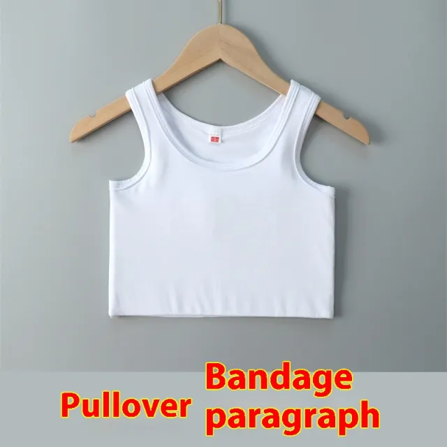 Plus Size Chest Cover Bandage Underwear Pullover Chest Closing White - Shop at LoveMi