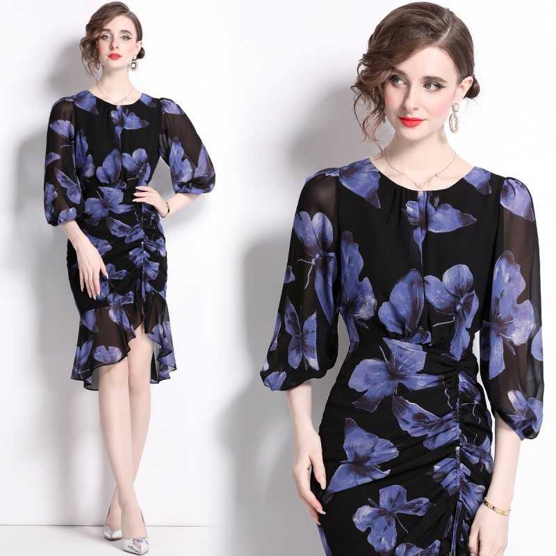 Fishtail Swing Floral Dress, picture 4 of 5