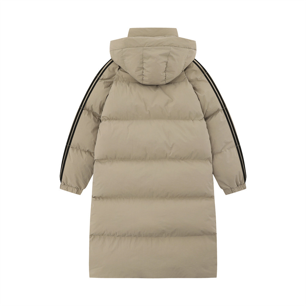 Long Below The Knee Hooded Cotton Jacket Male - Image 1