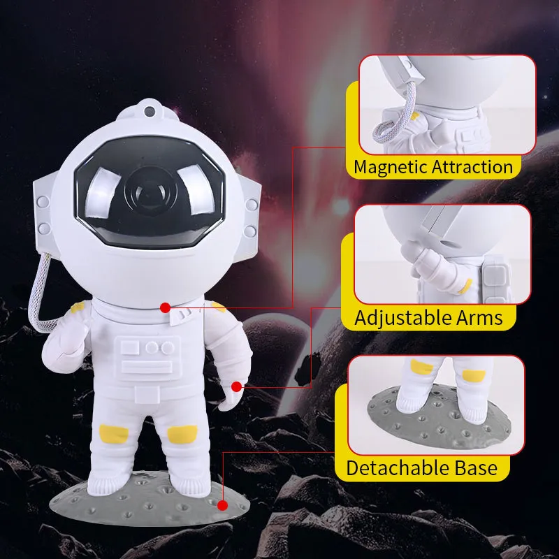 Galaxy Star Projector Starry Sky Night Light Astronaut Lamp Home Room Decor Decoration Bedroom Decorative Luminaires Gift – image 4