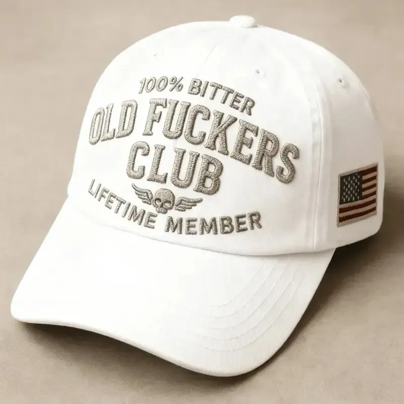Vintage Pure Cotton Embroidered Baseball Cap From