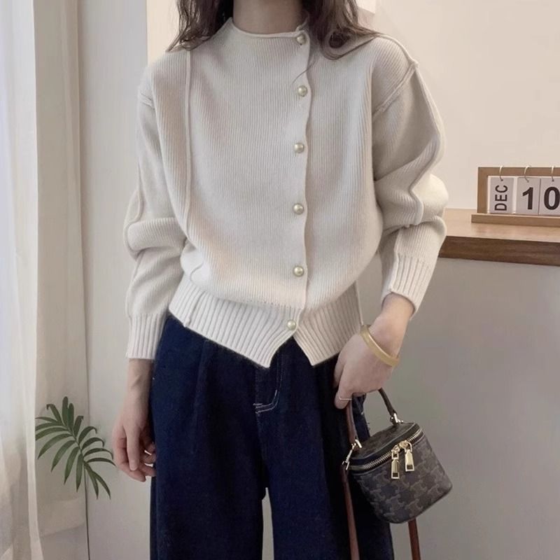 Womens Warm Figure-flattering Knitted Base Sweater - Image 1