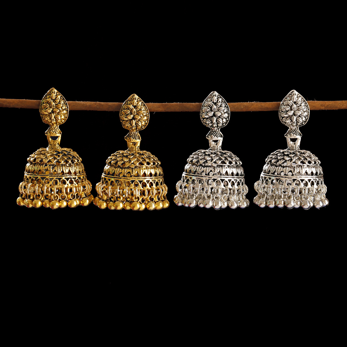 Creative Tassel Stud Earrings Bohemian Water-drop Eardrops Buddha Light India Thailand