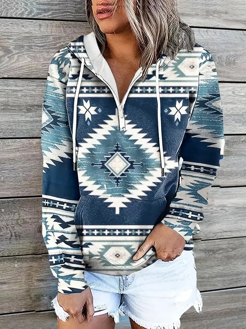 Women's Hoodie Fashionable Ethnic Style Casual Sports Hoodie - Cxwy W 2 9-4Xl