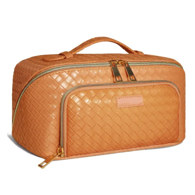 Large Capacity Cosmetic Bag Portable Waterproof Makeup Storage Case Women Multifunction Bathroom Toiletries Organizer Pouch Item Orange - Shop at LoveMi
