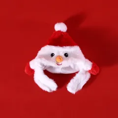 Pet Christmas Hat Small Dogcat Plush Cartoon Cap - Snowman Hat - View 1
