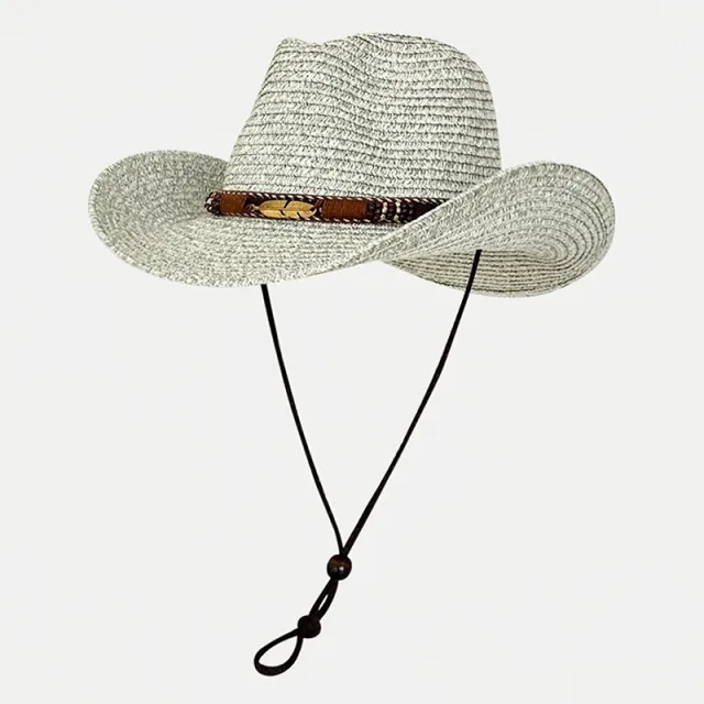 Retro Hand woven Straw Hat For Men And Women Mz3114 Gray Green - Shop at LoveMi