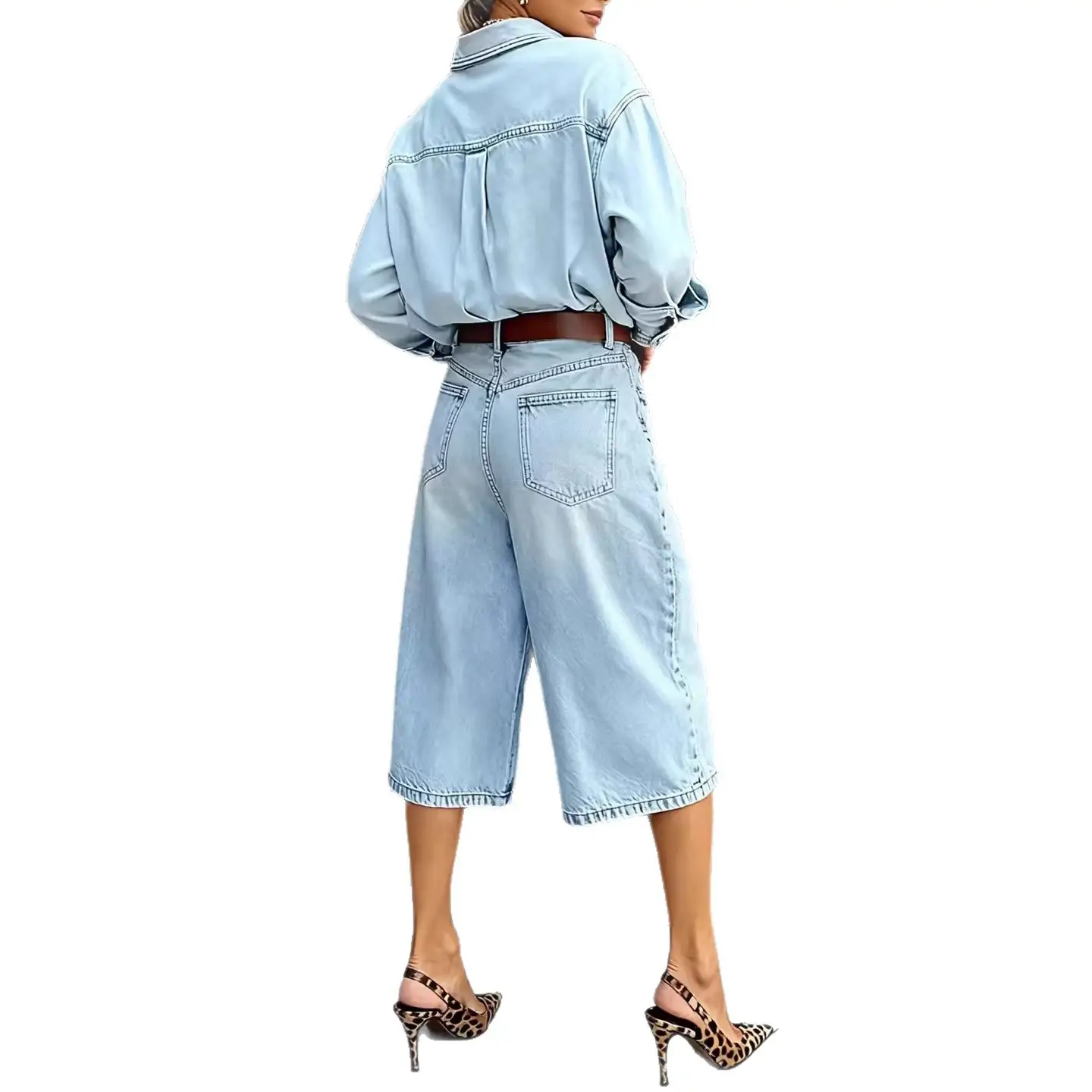 Slimming Bermuda Straight-leg Mid-length Pants