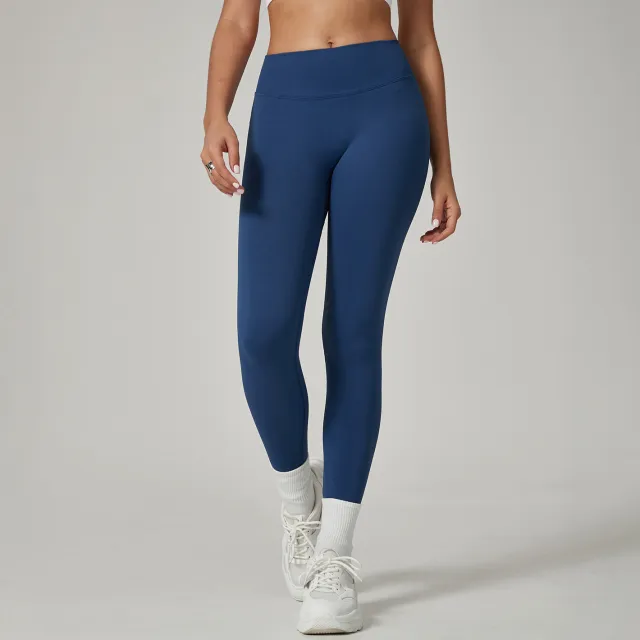Waist matching Peach Hip Yoga Trousers Navy - Shop at LoveMi