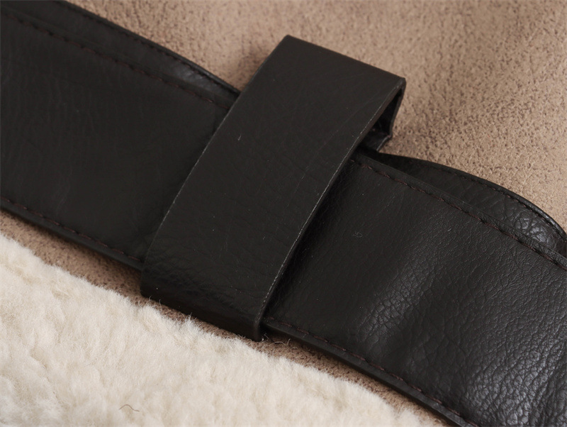 Women's Loose Long Sleeve Lamb Wool Splicing Coat