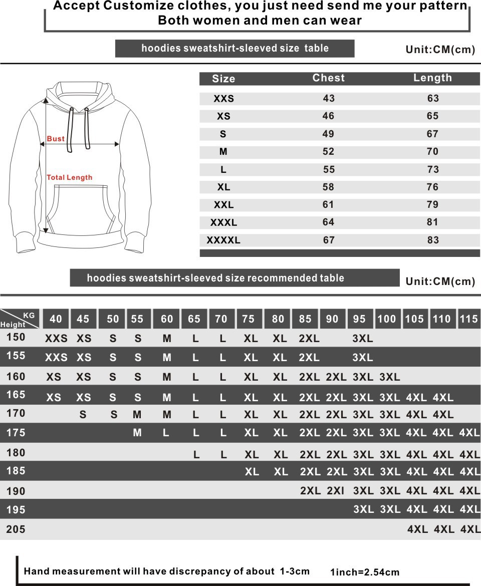 Title 1, Fashion Digital Printed 3D Long Sleeve Hooded S...