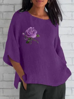 Plus Size Round Neck Long Sleeve T-shirt 3D Digital Printing European And American Plus Size - 2Color-2Xl - View 1
