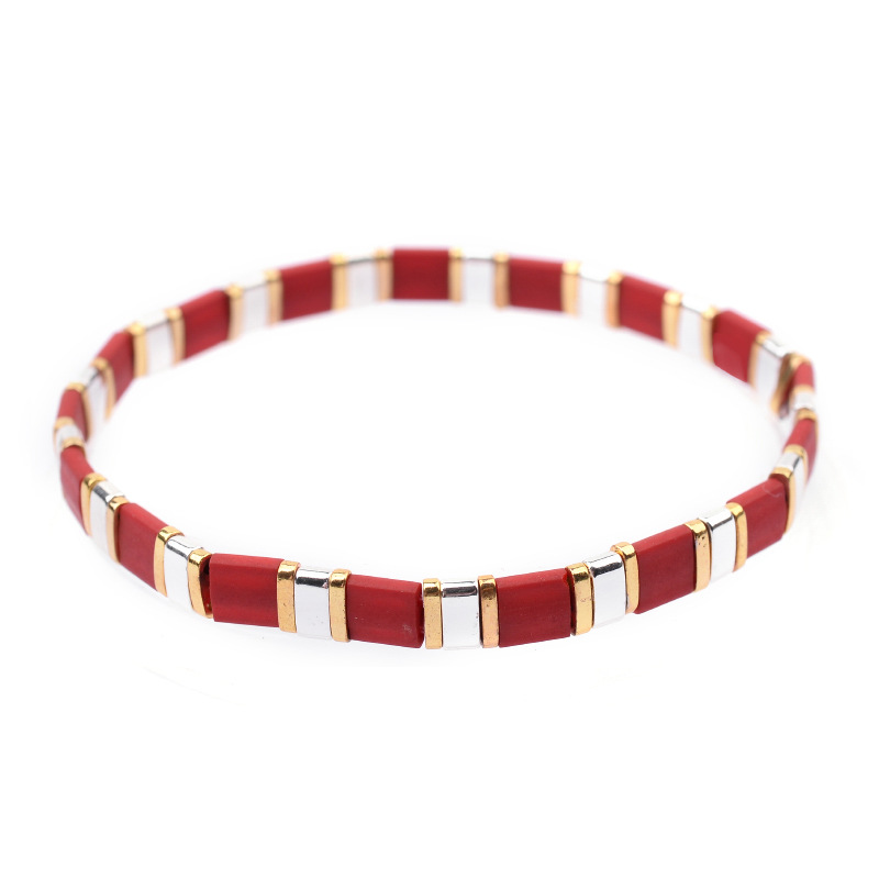 Women's Color Square Beaded Bracelet