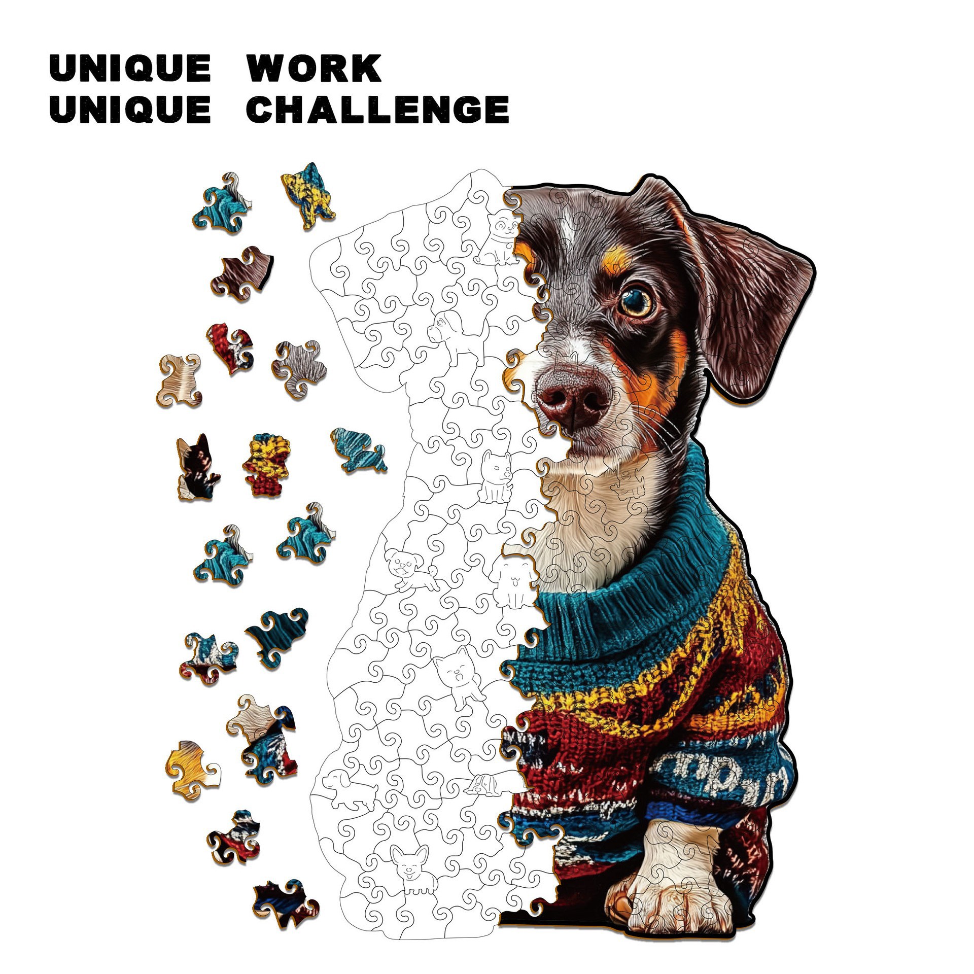 Sausage Dog Puzzle Wooden Alien Puzzle Festival Gift Puzzle Stress Relief Game 9